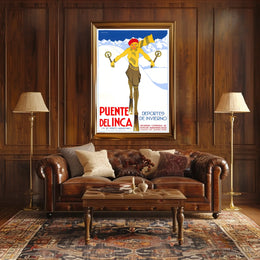 Puente Del Inca Winter Sports Poster