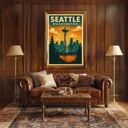 Seattle Skyline Poster
