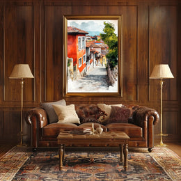 Bulgaria Plovdiv Old Town Colorful Streets Poster