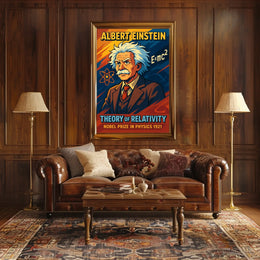 Einstein Relativity Vintage Scholarly Science Poster
