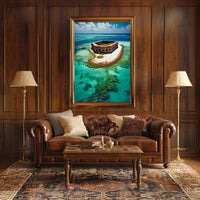Dry Tortugas Travel Poster Vintage Coastal Wall Art
