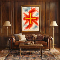 Vibrant Cross Abstract Poster