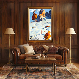 Val Gardena Skiing Adventure Poster PosterGoat