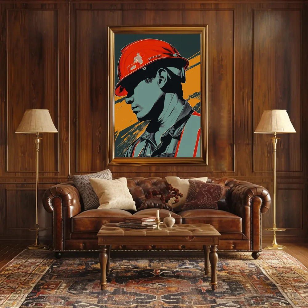 Vintage Cars and Architecture Art Poster