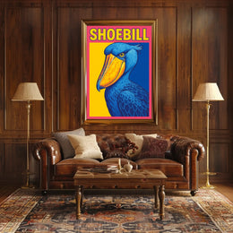 Shoebill Illustration Poster