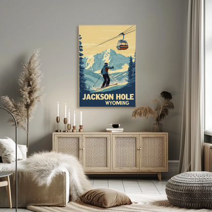 Jackson Hole Wyoming Vintage Poster
