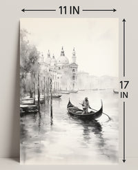 Gondola On A Venetian Canal Poster
