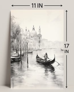 Gondola On A Venetian Canal Poster