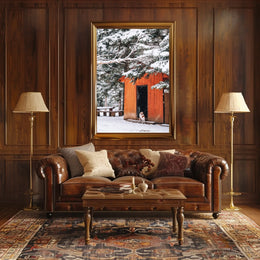 Winter Cabin Retreat Poster