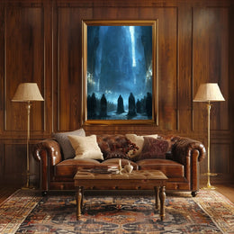 Mystical Gothic Cathedral Dark Fantasy Poster PosterGoat