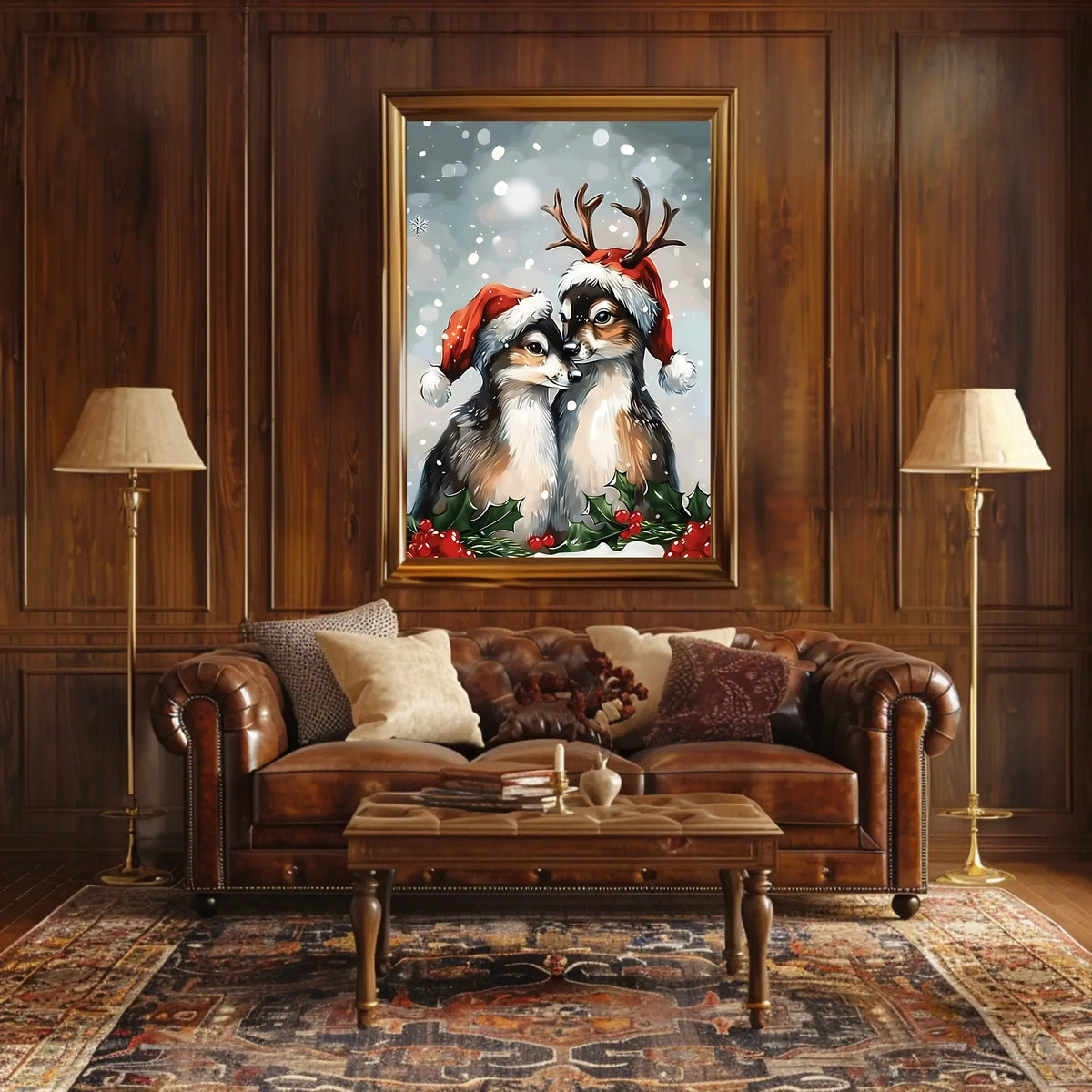 Festive Woodland Friends Poster