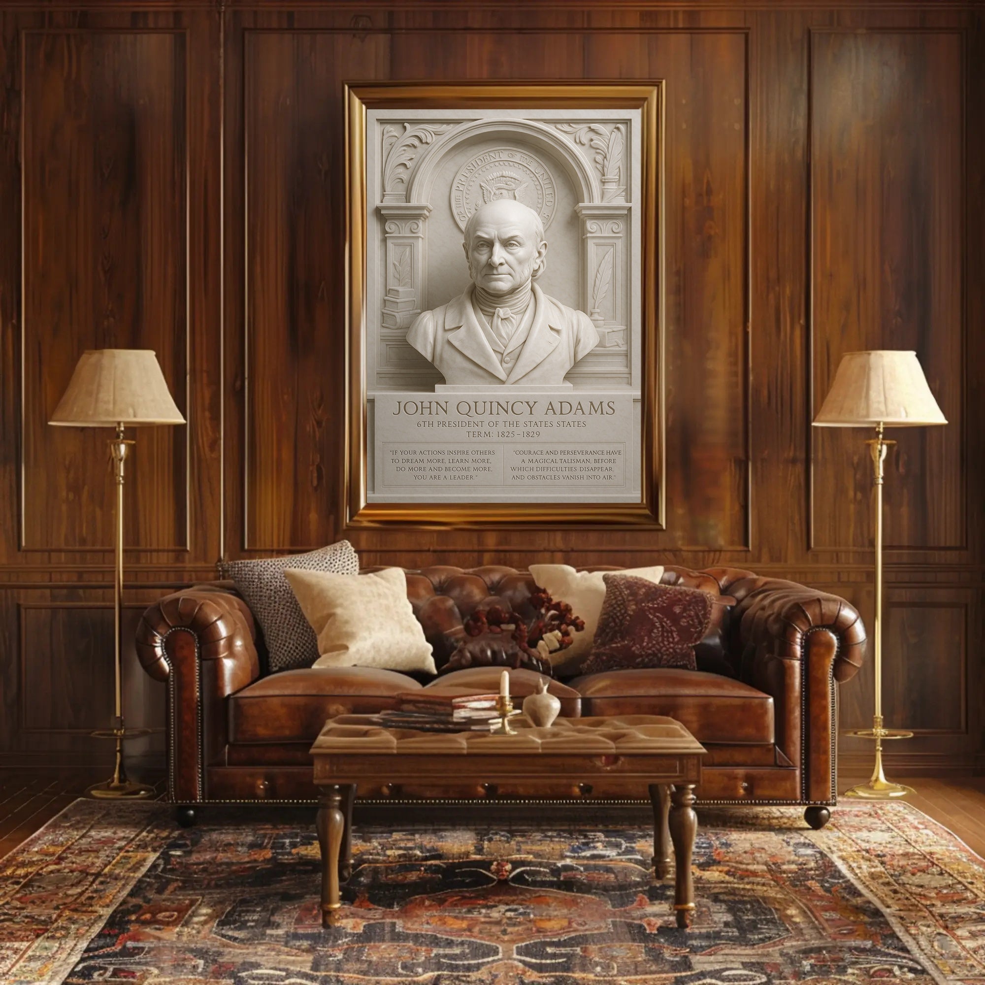 John Quincy Adams Presidential Historical Poster