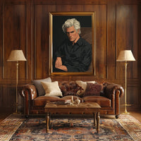 Mysterious Portrait In Black Poster