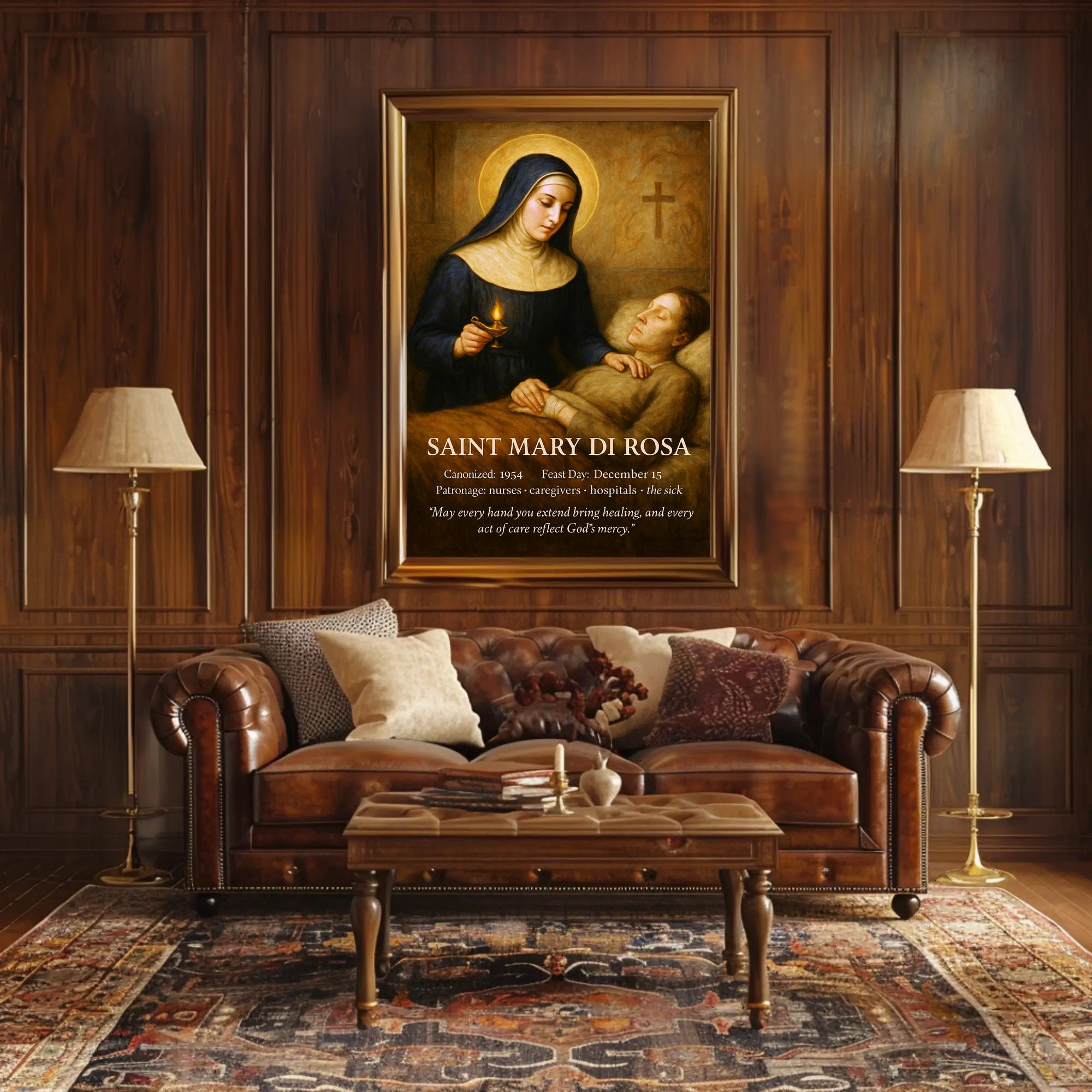 Saint Mary di Rosa Poster PosterGoat