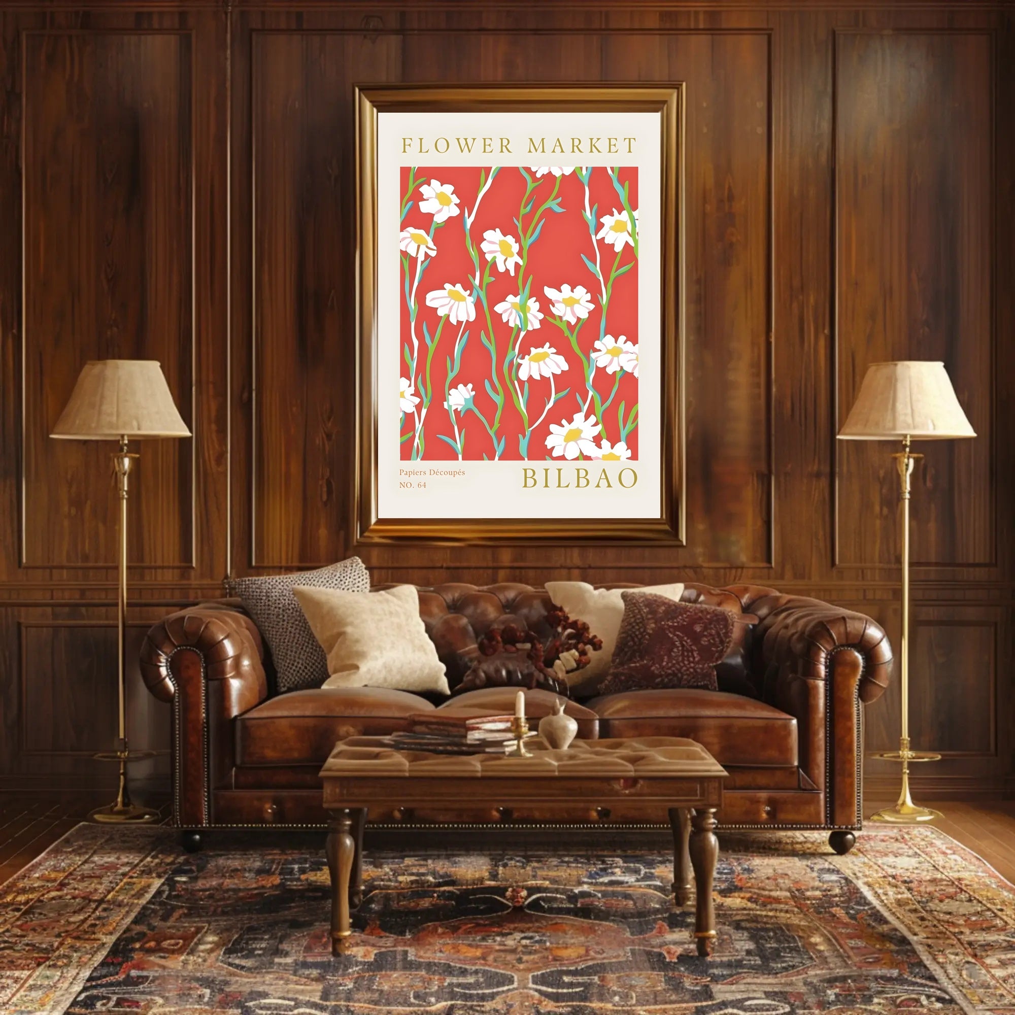 Flower Market Bilbao Poster
