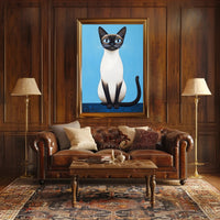 Siamese Cat Poster Modern Wall Art Print