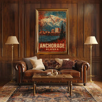Anchorage Alaska Scenic Wanderlust Photo Realism Poster