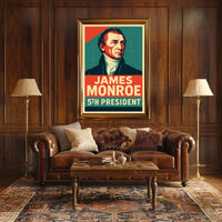 James Monroe 5th President Patriotic Oil Painting Poster