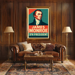 James Monroe 5th President Patriotic Oil Painting Poster