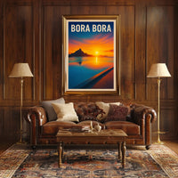Bora Bora Sunset Poster