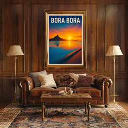 Bora Bora Sunset Poster