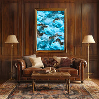 Majestic Mountain Clouds William Morris Art Poster