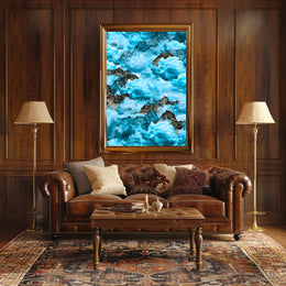 Majestic Mountain Clouds William Morris Art Poster