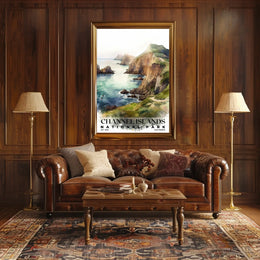Channel Islands Watercolor Wall Art Poster