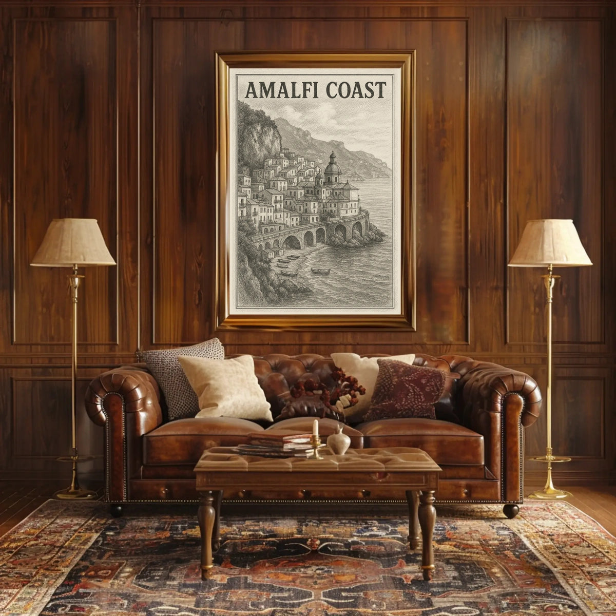 Amalfi Coast Poster Wall Art For Home Decor 18x24 Print
