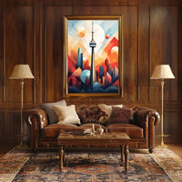 Vibrant Toronto Skyline Abstract Art Print - Abstract, Artistic Poster
