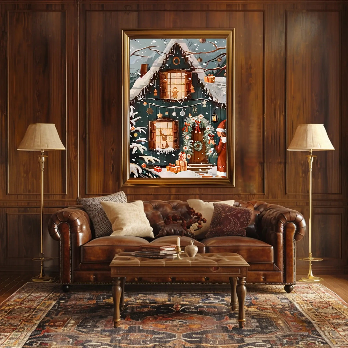 Winter Wonderland Cottage Poster