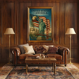 United States of America A Tapestry of Liberty, Unity, and Diversity Poster