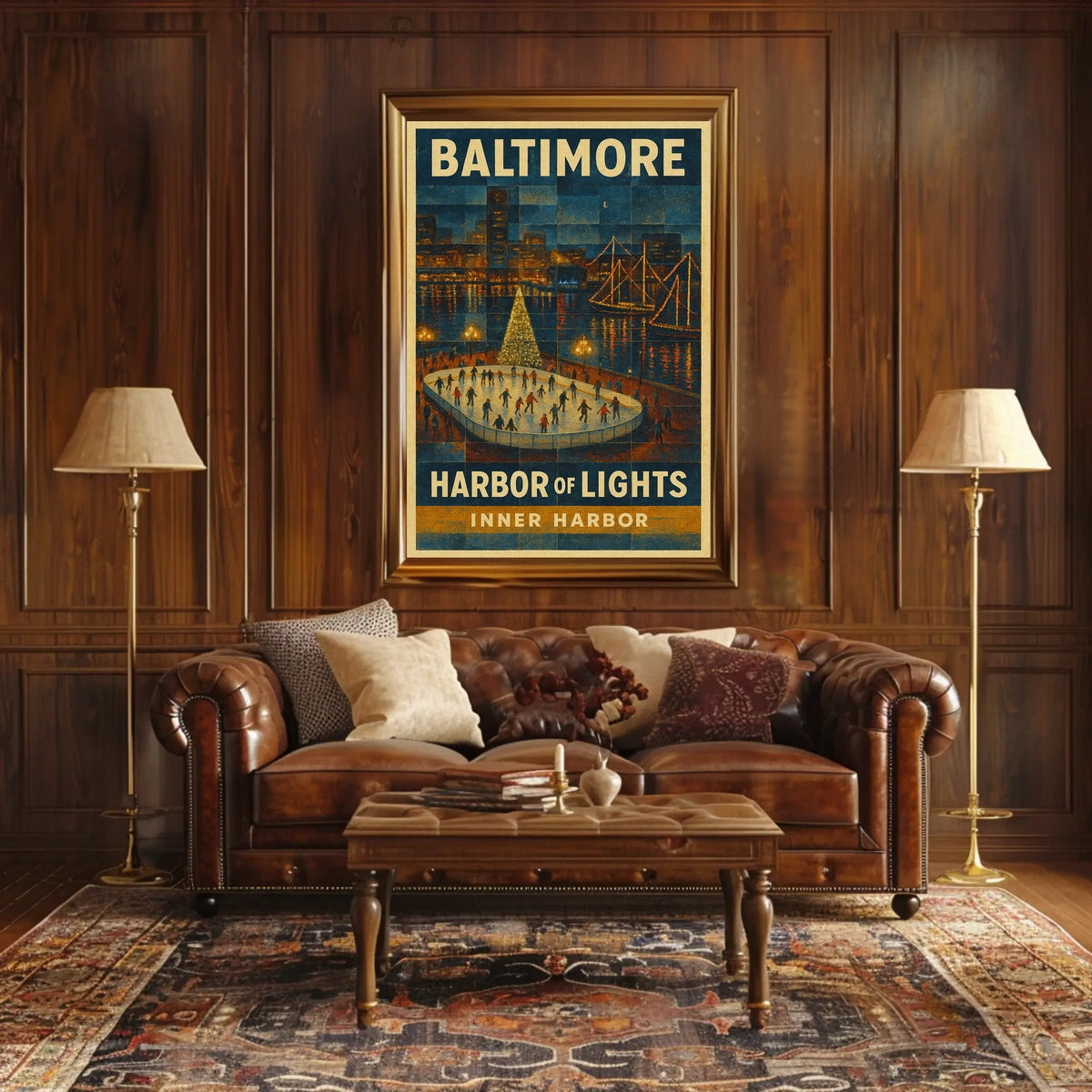 Baltimore Harbor Of Lights Poster