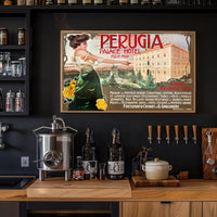 Vintage Perugia Palace Hôtel Poster PosterGoat