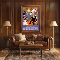 Festive Underground Shopping Poster PosterGoat
