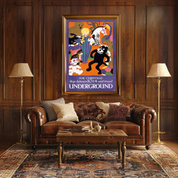 Festive Underground Shopping Poster PosterGoat