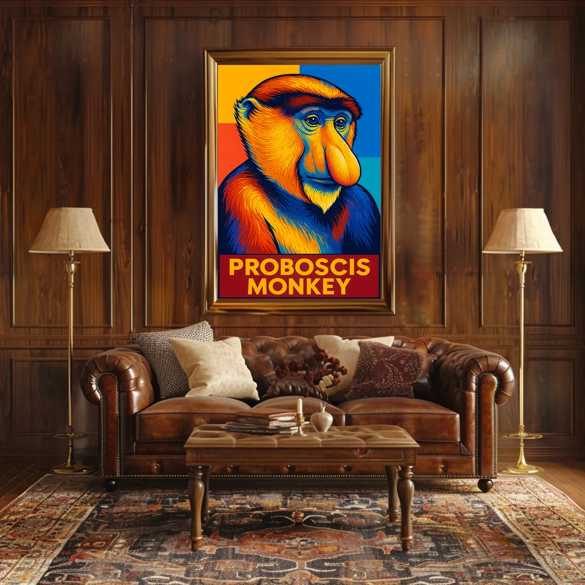 Proboscis Monkey Art Poster