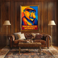 Proboscis Monkey Art Poster