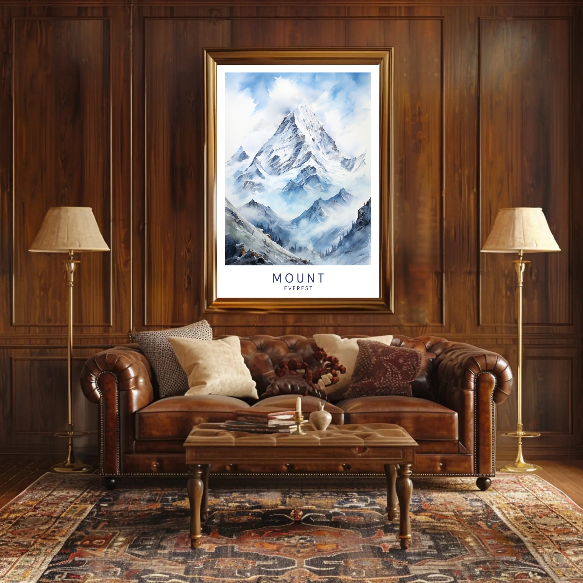 Mount Everest Adventure Art Travel Poster PosterGoat