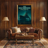 USS New Hampshire Pride of the Seas Poster for Navy History