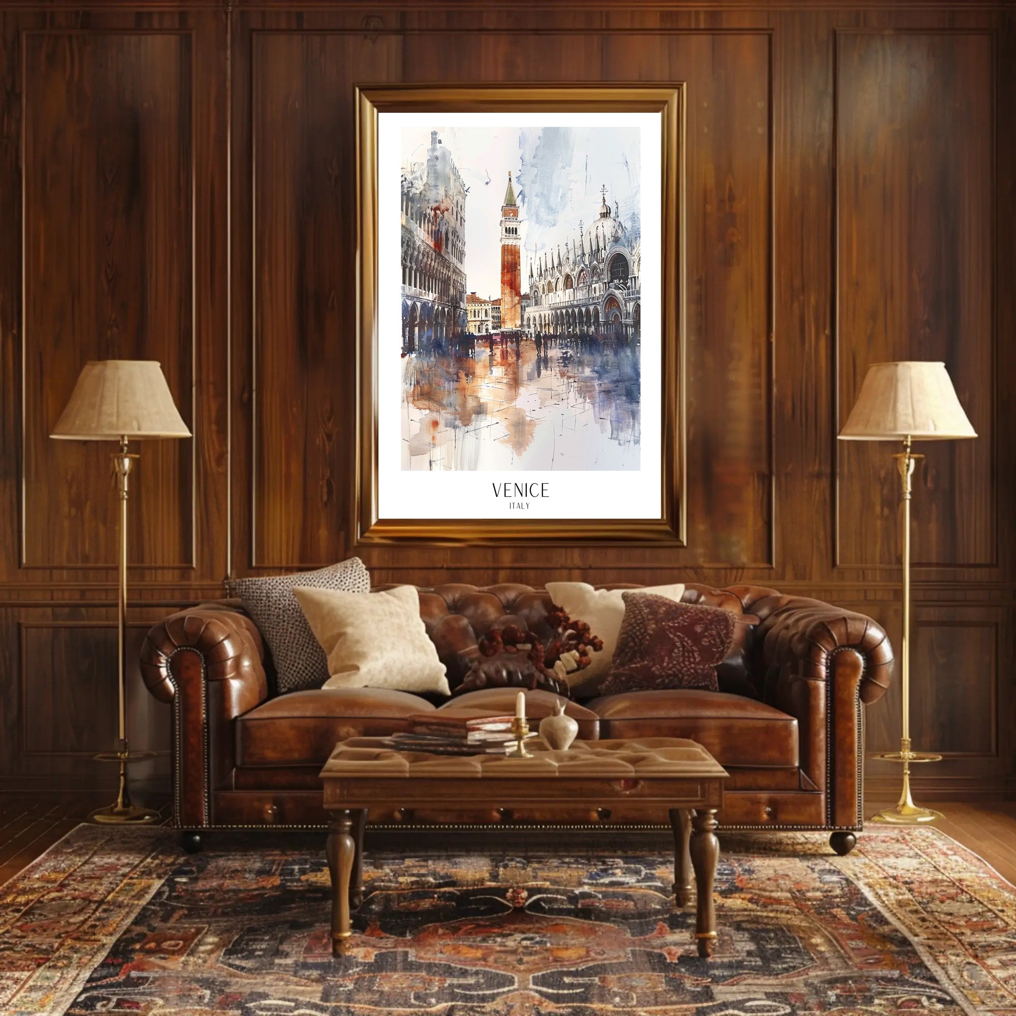 VENICE ARCHITECTURE IMPRESSIONISTIC CITYSCAPE TRAVEL POSTER PosterGoat