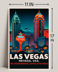 Las Vegas The Entertainment Capital Poster PosterGoat