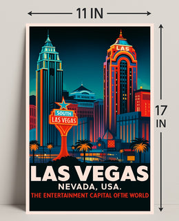Las Vegas The Entertainment Capital Poster PosterGoat