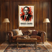Barack Obama Watercolor Masterpiece, Historical or Presidential Poster
