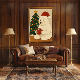 Cozy Christmas Bear Poster