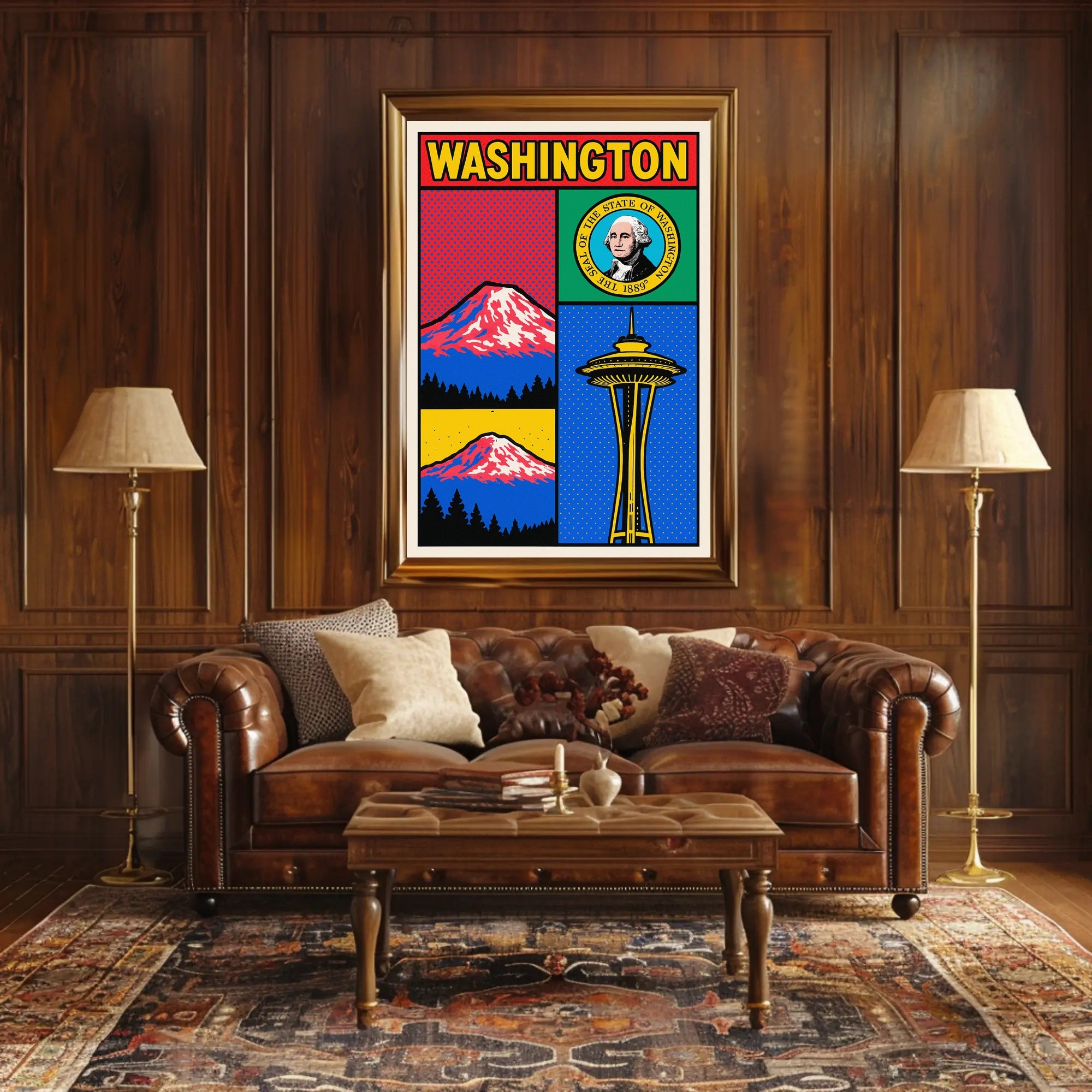 Washington Pop Art Poster PosterGoat