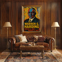 Warren G. Harding 29th President of the United States Street Art Mashup Poster