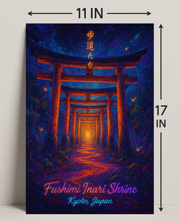 Fushimi Inari Shrine Pathway Cultural or Heritage Poster