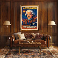 Albert Einstein Relativity Vintage Science Gift Poster