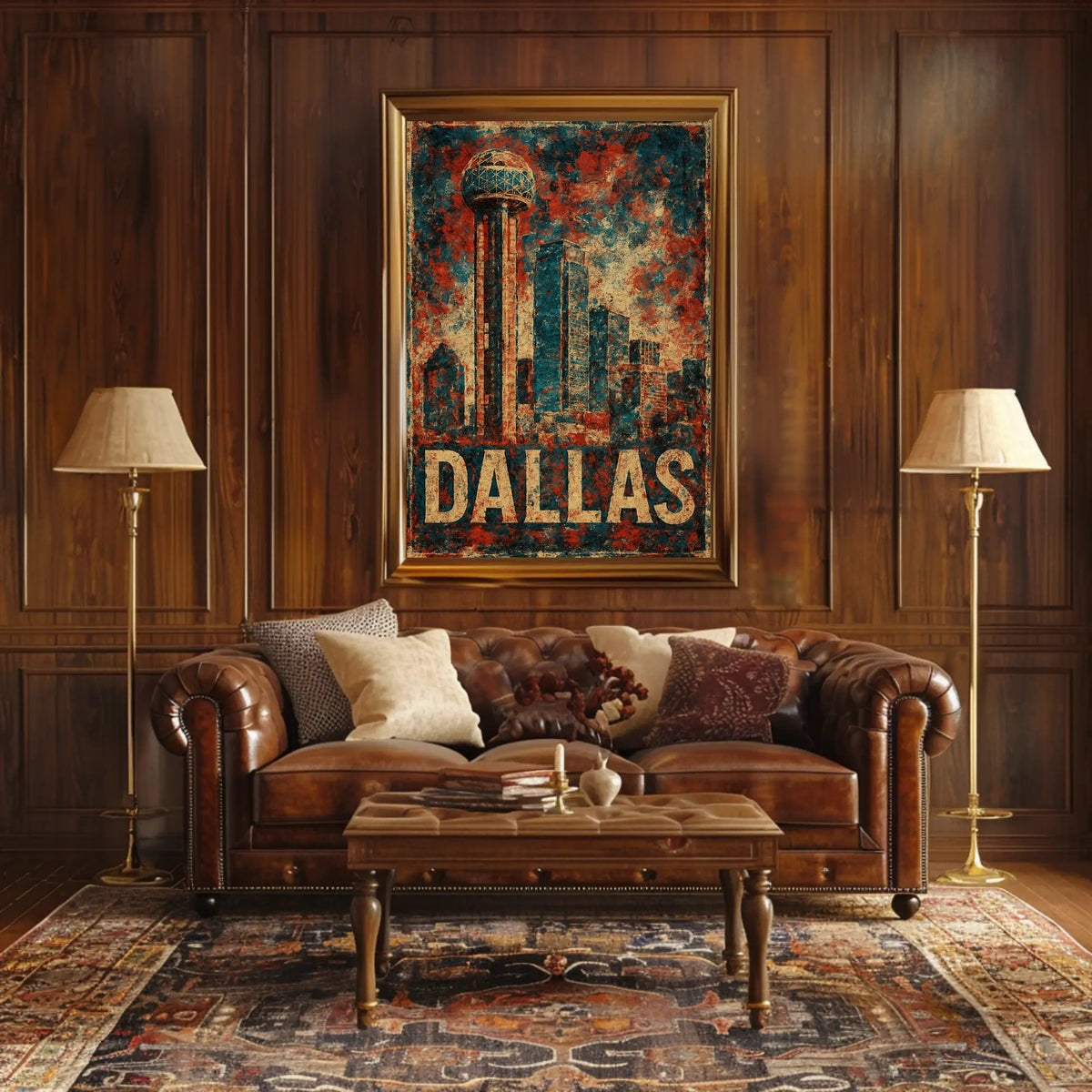 Dallas Observation Tower Vintage Travel Collectors Poster
